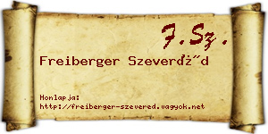 Freiberger Szeveréd névjegykártya